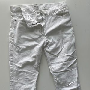 Banana Republic White Straight Leg Denim